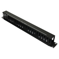 Кабельный организатор EPNew PLMN-060Z 19" 1U с крышкой пластиковый черный Кабельный организатор EPNew PLMN-060Z 19" 1U с крышкой пластиковый черный