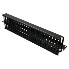 Кабельный организатор EPNew PLMN-D060Z 19" 1U двусторонний с крышкой черный