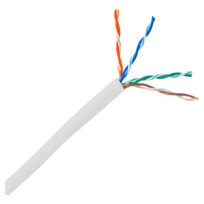 Кабель вита пара CMS CMS-UU5E-IEWH U/UTP кат. 5e 4x2x24AWG PVC (Eca) для приміщень 1 м білий