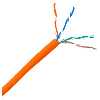 Кабель вита пара CMS CMS-UU5E-IB2OR U/UTP кат. 5e 4x2x24AWG LS0H (B2ca) для приміщень 1 м помаранчевий