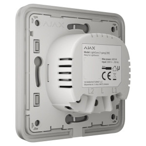 Вимикач Ajax LightSwitch 1-клавішний White Вимикач Ajax LightSwitch 1-клавішний White
