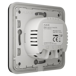 Вимикач Ajax LightSwitch 2-клавішний Black Вимикач Ajax LightSwitch 2-клавішний Black
