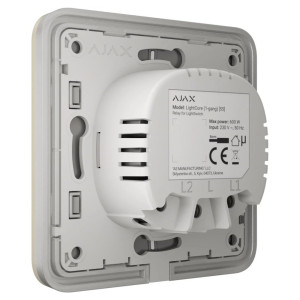Вимикач Ajax LightSwitch 2-клавішний Ivory Вимикач Ajax LightSwitch 2-клавішний Ivory