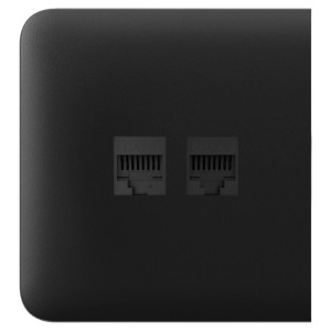 Бічна панель Ajax SideCover (LAN) для вбудованої інтернет-розетки Black