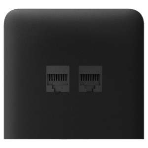 Бічна панель Ajax SideCover (LAN) vertical для вбудованої інтернет-розетки Black