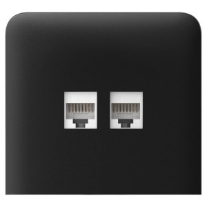 Бічна панель Ajax SideCover (LAN) vertical для вбудованої інтернет-розетки Black