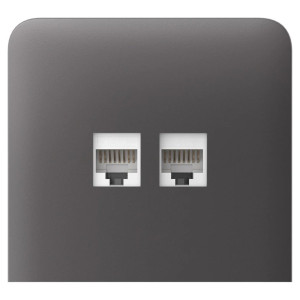 Бічна панель Ajax SideCover (LAN) vertical для вбудованої інтернет-розетки Grey Бічна панель Ajax SideCover (LAN) vertical для вбудованої інтернет-розетки Grey