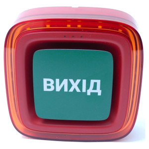 Бездротовий пожежний оповіщувач Ajax EN54 FireProtect (Sounder/VAD) «ВИХІД» адресний світлозвуковий Red