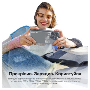 Повербанк Choetech B738 5000mAh 20W бездротова зарядка Black Повербанк Choetech B738 5000mAh 20W бездротова зарядка Black