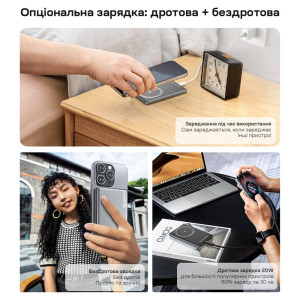 Повербанк Choetech B738 5000mAh 20W бездротова зарядка Black Повербанк Choetech B738 5000mAh 20W бездротова зарядка Black