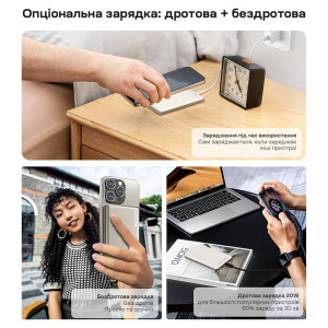 Повербанк Choetech B738 5000mAh 20W бездротова зарядка White Повербанк Choetech B738 5000mAh 20W бездротова зарядка White
