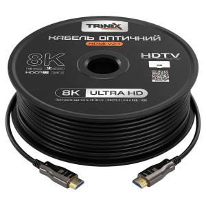 Кабель HDMI V2.1 оптичний 30м Trinix (AOC-HDMI8k-30m) Кабель HDMI V2.1 оптичний 30м Trinix (AOC-HDMI8k-30m)