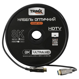 Кабель HDMI V2.1 оптичний 40м Trinix (AOC-HDMI8k-40m) Кабель HDMI V2.1 оптичний 40м Trinix (AOC-HDMI8k-40m)