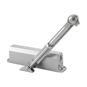 Дверний доводчик Dortec DT-65HA 85-120кг з фіксацією Silver