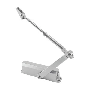 Дверний доводчик Dortec DT-65HA 85-120кг з фіксацією Silver