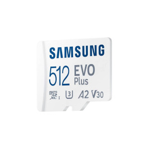 Карта памяти Samsung Evo Plus MicroSDXC 512GB UHS-I U3 V30 A2 + адаптер SD (MB-MC512SA/EU)