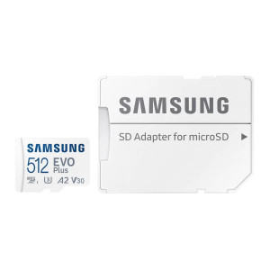 Карта памяти Samsung Evo Plus MicroSDXC 512GB UHS-I U3 V30 A2 + адаптер SD (MB-MC512SA/EU)