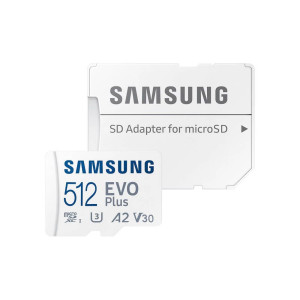 Карта памяти Samsung Evo Plus MicroSDXC 512GB UHS-I U3 V30 A2 + адаптер SD (MB-MC512SA/EU)