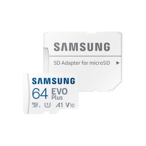 Карта памяти Samsung Evo Plus MicroSDXC 64GB UHS-I U1 V10 A1 + адаптер SD (MB-MC64SA/EU)