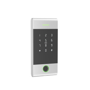 Клавиатура Trinix TRK-1206BTFW с Bluetooth, контроллером, считывателем отпечатков пальцев и карт Mifare Silver