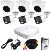 Комплект відеоспостереження Dahua HDCVI-33WD 2K KIT + HDD1000 Комплект відеоспостереження Dahua HDCVI-33WD 2K KIT + HDD1000