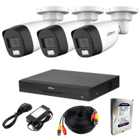 Комплект видеонаблюдения Dahua HDCVI-3W 2K KIT + HDD1000 Комплект видеонаблюдения Dahua HDCVI-3W 2K KIT + HDD1000