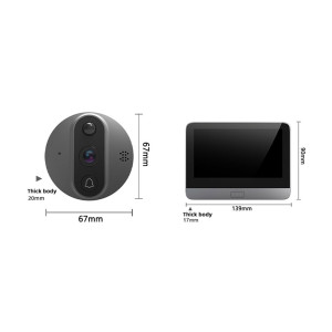 Комплект видеозвонка с домофоном WiFi Light Vision VLC-300IVP(Tuya)