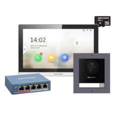 Комплект (врізна панель) DS-KD8003-IME1(B)+DS-KH6350-TE1+HS-TF