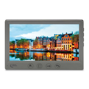 Комплект видеодомофона Light Vision: домофон 7" AMSTERDAM FHD Grey и видеопанель RIO FHD Gold