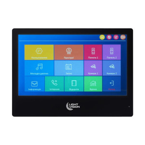 Комплект видеодомофона Light Vision: домофон 10" SINGAPORE (AI) FHD Black и видеопанель RIO FHD Black