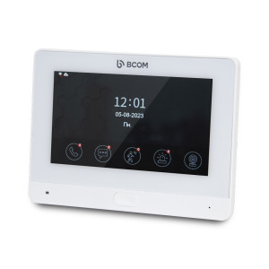 Комплект Wi-Fi видеодомофонa 7" BCOM BD-760FHD/T White с поддержкой Tuya Smart + BT-400FHD Silver