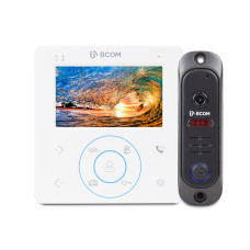 Комплект відеодомофона BCOM BD-480 White Kit: відеодомофон 4" і відеопанель Комплект відеодомофона BCOM BD-480 White Kit: відеодомофон 4" і відеопанель