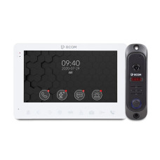 Комплект видеодомофона BCOM BD-780 White Kit: видеодомофон 7" и видеопанель