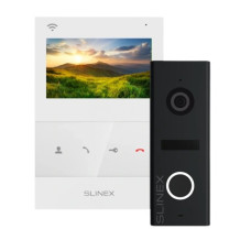 Комплект видеодомофон + панель вызова Slinex SQ-04N Cloud white + ML-17HD black