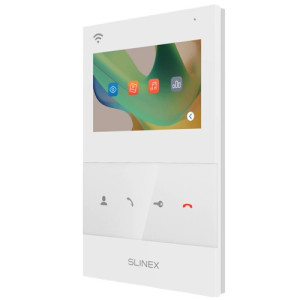 Комплект видеодомофон + панель вызова Slinex SQ-04N Cloud white + ML-17HD black
