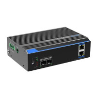 Промисловий 2-портовий некерований комутатор Gigabit+2*SFP (12-48 В) UTP7202GE-POE Промисловий 2-портовий некерований комутатор Gigabit+2*SFP (12-48 В) UTP7202GE-POE