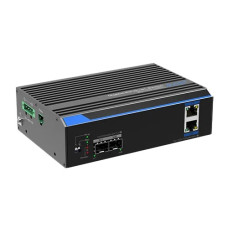 Промышленный 2-портовый коммутатор неуправляемый Gigabit+2*SFP (12-48 В) UTP7202GE-POE