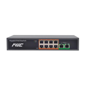 PoE-комутатор 10-портовий гігабітний NVC-1008G