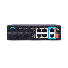 PoE-комутатор 6-портовий TVT TD-B2204S1-PEU з 4 портами PoE PoE-комутатор 6-портовий TVT TD-B2204S1-PEU з 4 портами PoE