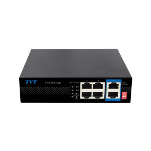 PoE-комутатор 6-портовий TVT TD-B2204S1-PEU з 4 портами PoE