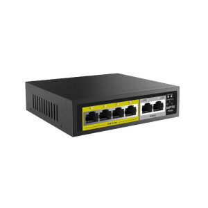 Неуправляемый 6-портовый PoE коммутатор Netis P106C с 4 портами PoE