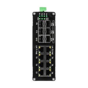 PoE-коммутатор E-LINK ETH-IMC2408MP гигабитный с 8 портами PoE, 240W 14-портовый управляемый L2+