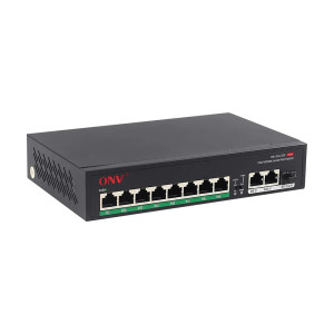 PoE-коммутатор ONV ONV-H1108PFD с 8 портами PoE неуправляемый 11-портовый