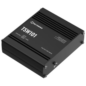 Коммутатор Teltonika TSW101 POE+ для использования в транспорте 5 портов неуправляемый