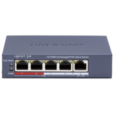 Коммутатор Hikvision DS-3E0105P-E/M(C) POE 4 порта неуправляемый