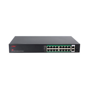 PoE-комутатор ONV ONV-H1016PFD некерований 19-портовий з 16 портами PoE