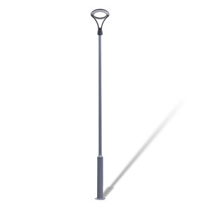 Комплект светильник светодиодный парковый Lightwell LW-GL-50T + столб парковый серый 4м