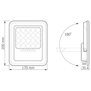 LED прожектор автономний VIDEX 500Lm 5000K 3.2 V