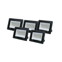 Комплект із 5 світлодіодних прожекторів Lightwell 50W (LW-FL-B-50) Комплект із 5 світлодіодних прожекторів Lightwell 50W (LW-FL-B-50)