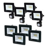 Комплект 4+4 светодиодных прожектора Lightwell 20W: 4 x LW-FL-B-20 и 4 x LW-FL-B-20-S с датчиком движения Комплект 4+4 светодиодных прожектора Lightwell 20W: 4 x LW-FL-B-20 и 4 x LW-FL-B-20-S с датчиком движения
